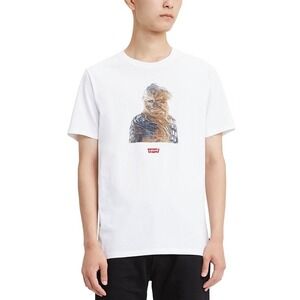Kids Star Wars Levi's White Chewbacca Graphic T Shirt Size XL TC EG‎